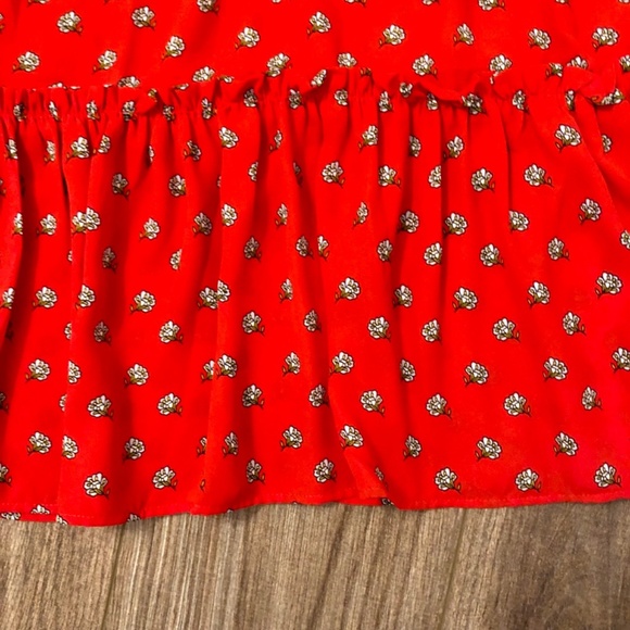 Loft red halter top flutter blouse size XS - Picture 6 of 7